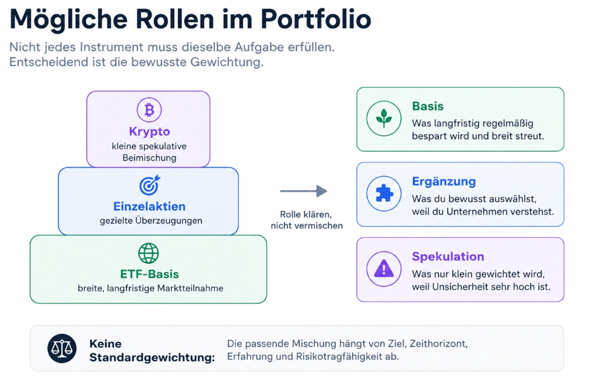 M&ouml;gliche Rollenverteilung in einem Portfolio